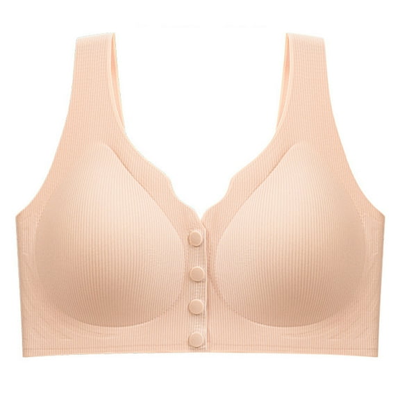 fatyb Women's Seamless Front Closure Bras Push up Wireless Everyday Bras Full Coverage Comfort Bralettes