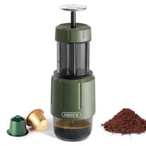 HiBREW H4D Manual Espresso Maker, Portable Hand-Pump Coffee Machine with Cup, Compatible with Ground Coffee & Nes Pods