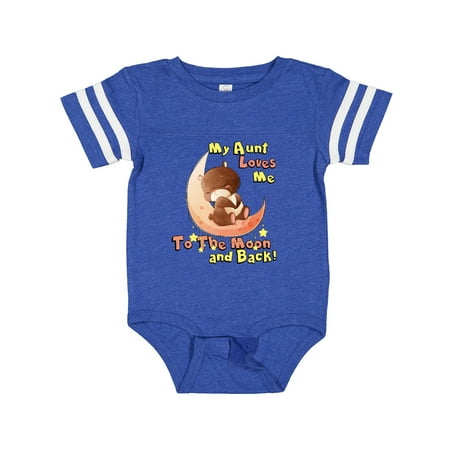 

Inktastic My Aunt Loves Me to the Moon and Back Gift Baby Boy or Baby Girl Bodysuit