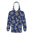 thumbnail image 6 of KLL Unisex Kids Boys Girls Hooded Pocket Pullover Hoodies-Anchors and Nautical, 6 of 6