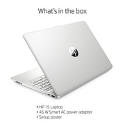 HP 15.6 FHD, AMD Ryzen 5, 8GB RAM, 256 GB SSD, Silver, Windows 10, 15-ef2127wm