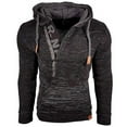 thumbnail image 1 of Tejiojio Winter Clearance Men's Fashion Fall Winter Sweater Loose Large Size Mixed Color Sweater Hooded Pullover Sweater, 1 of 2
