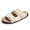 White, variant on Women's Cork Footbed Slide Sandals Lightweight EVA Adjustble Straps Arch Support Comfort Summer Sandals Size 4.5-10