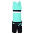 thumbnail image 2 of inhzoy Kids Girls Swimwear Racer Back Tank Top with Boyshort Tankini Set, 2 of 7