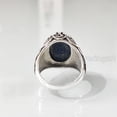 thumbnail image 7 of Lapis Lazuli Mans Ring, Natural Afghani Lapis Lazuli, Silver Jewelry, 925 Silver Ring, Birthday Gift, Heavy Mens Ring, Arabic Design, Ottoman Style Ring, Christmas, Turkey Mens Signet Ring, 7 of 7