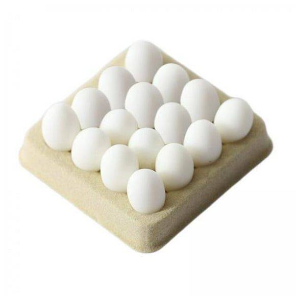 Siruishop 2x1:6 Dollhouse Miniature Eggs Kitchen Accessories for Dining Room White