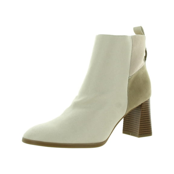 LifeStride Womens Foxy Faux Suede Almond Toe Ankle Boots