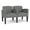 Asteroid, variant on Belmont Lounge Reception 2 Seat Tandem Seating / Black Steel Legs / Black