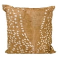 thumbnail image 2 of Nourison Natural Leather Hide Axis Deer Print Brown Throw Pillow, 2 of 3