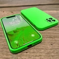 thumbnail image 2 of Funda de silicona cuadrada verde fluorescente para iPhone, 15, 14, 11 Pro Max, 13, 12 Mini, X, XR, XS, 7, 8 Plus, SE2, fundas a prueba de golpes, nueva, 2 of 4