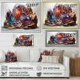 thumbnail image 4 of Designart "Multicolor Geode Vista" Stone Geode Floater Framed Wall Art Living Room, 4 of 5