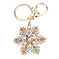 thumbnail image 2 of Drinestone Snowflake Llavero Exquisito Diseño Lindo Brillante Con aleación De Zinc Diamantes De Imitación Portátil Para Bolso De Billetera Y Llavero, 2 of 7