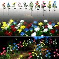 thumbnail image 2 of Lindbes Outdoor Solar Lighting Ground Plug Light Rose Shape Carden Ornament Light IP65, 2 of 17