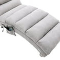 thumbnail image 6 of Massage Linen Chaise, Lounge Indoor Chair, Electric Recliner Chair, Sleeper Chair, Upholstered Lounge Sofa, Modern Long Lounger, for Office Bedroom or Living Room, Light Gray, 6 of 7