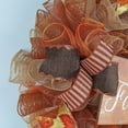 thumbnail image 4 of Happy Fall Y'all Wreath - Fall Decorations for Home - Thanksgiving Deco Mesh Front Door Wreath; Brown Orange Burlap Sale, 4 of 5