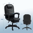 thumbnail image 2 of QinaQin Silla giratoria ergonómica de oficina en piel sintética, con soporte lumbar ajustable, función de inclinación y ruedas silenciosas para home office, 2 of 8