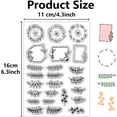 thumbnail image 3 of Wreath Branch Clear Stamps Garland Flower Plant Reusable Retro Postmark Transparent Silicone Stamp Seals, 3 of 9