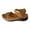 Brown, variant on XDDST Womens Wedge Sandals Women's Fashion One Strap Slope Heel Soft Bottom Outer Wear Solid Color Casual Sandals