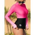 thumbnail image 3 of Sociala Womens Gradient Rash Guard UPF 50+ Swim Shirts Surfing Top with Thumb Hole, 3 of 7