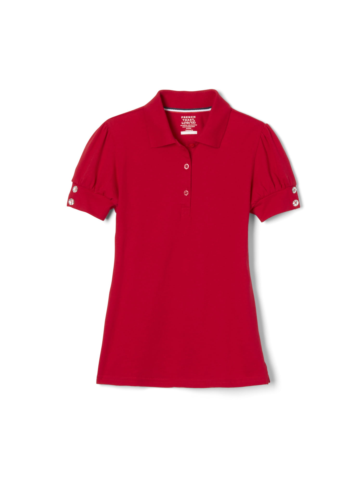 French Toast Girls Puff-Sleeve Polo 