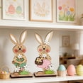 thumbnail image 6 of Easter Bunny Decorations Resin Cute Easter Standing Rabbit - Table Centerpiece Decoration,Perfect for Easter & Spring Home Holiday Tabletop & Living Room Decor, 6 of 6