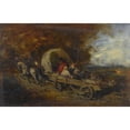 thumbnail image 3 of Félix Ziem 14x11 Black Modern Framed Museum Art Print Titled - Le Chariot (1843 - 1844), 3 of 5