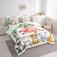 thumbnail image 3 of Feelyou Funny Farm Pig Bedding Comforter Set 7pcs for Teens, Tiger Elephant Queen Bedding Sets, Eucalyptus Leaves Botanical Reversible Queen Sheet Sets, Breathable Home Decor, 3 of 8