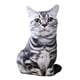 thumbnail image 3 of Cojín de sofá de peluche de animales, almohada para dormir, animales de peluche, juguete de peluche para gato blanco y negro, 3 of 9