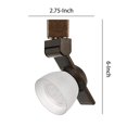thumbnail image 5 of Benjara BM220808 12W Integrated LED Track Fixture with Polycarbonate Head, Bronze & White, 5 of 5