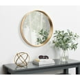 thumbnail image 7 of Kate and Laurel Travis Round Wood Wall Mirror, 21.6 Inch Diameter, Gold, Contemporary Glam Wall Décor Accent With Deep Profile and Sophisticated Finish, 7 of 7