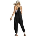 thumbnail image 4 of ADREAMLY Maternity Romper Pants for Women V Neck Racerback Long Jumpsuits Overalls with Pockets, 4 of 8
