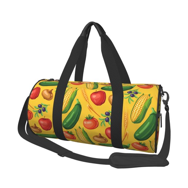 Easygdp Colorful Vegetables Bolsa de Viaje, Bolsa de Mano, Bolsa de Gimnasio, Bolsa de Equipaje para Viaje