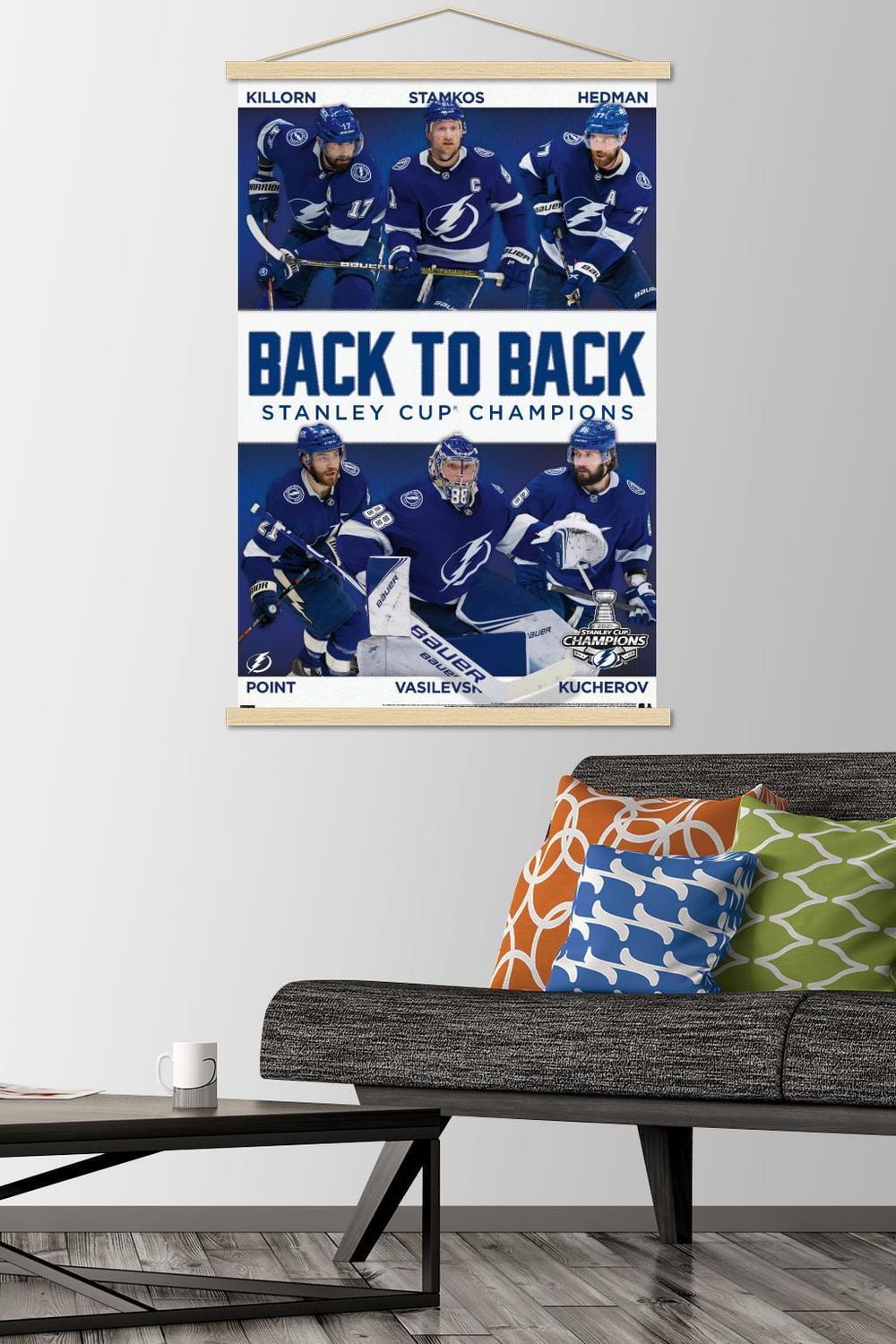 NHL Tampa Bay Lightning - 2021 NHL Stanley Cup Champions Wall Poster, 22.375" x 34" Framed