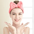 thumbnail image 2 of Weikingp Clearance! Hair Accessories for Women, Hydrotherapy Headband 1 Piece Bow Hairband Women's Facial Makeup Headband Soft Coral Velvet Headband for Shower Face Wash, Hair Bows, Hair Ties, 2 of 5