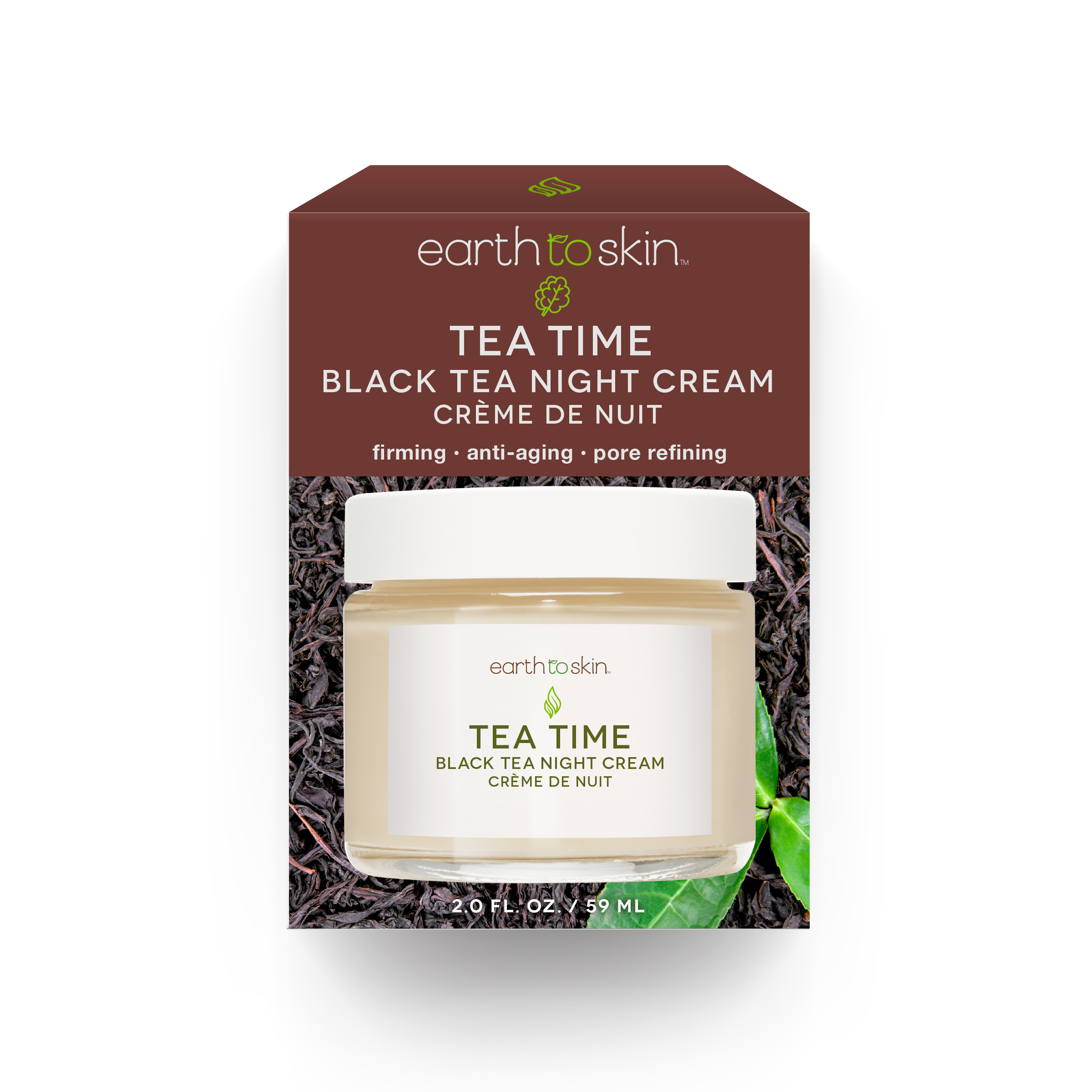 Earth to Skin Tea Time Black Night Cream, 2 fl oz - image 5 of 5