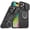 Black, variant on TJS for iPhone 16 Pro Max Phone Case, Privacy Camera Dual Layer Magnetic Ring Rotating Stand Protective Cover (Red)