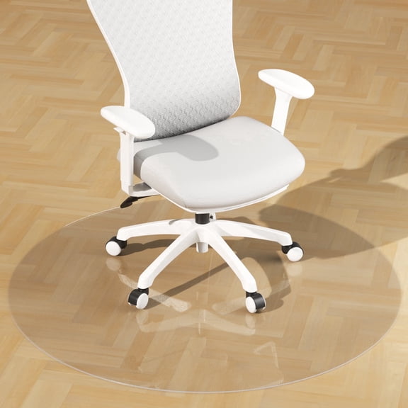 Office Chair Mat, 36" Round Floor Mats,Office Desk Mat for Hardwood Floor, Clear PVC Heavy Duty Floor Protector for Office & Home