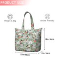thumbnail image 4 of Maltese Dog and Flower Floral Travel Tote Bags for Women Carry On,Large Weekender Bags for Women Travel,Multi Functional Duffle Bag for Work,Shopping,Sports, 4 of 5