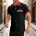 thumbnail image 2 of Outdoor Top for Men Featuring Classic Canada Breathable Blend Short Sleeve Mens Spring Shirt,Black,XL, 2 of 4