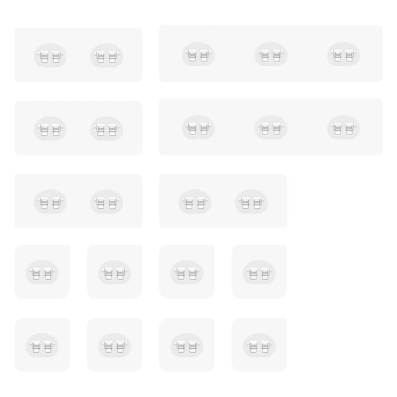 14 Pcs Shower Caddy Adhesive Hooks, Waterproof No Drill Adhesive Sticker Replacement, Bathroom Accessories for Shower Shelves