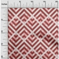 thumbnail image 2 of oneOone Cotton Silk Red Fabric Geometric Craft Projects Decor Fabric Printed By The Yard 42 Inch Wide, 2 of 4