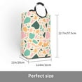 thumbnail image 3 of DouZhe 50L Rectangular Laundry Basket, Modern Colorful Terrazzo Pink Prints Waterproof Foldable Laundry Hamper with Aluminum Handles, 3 of 6