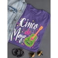 thumbnail image 3 of Cinco De Mayo Avocado Guitar Shaped T-Shirt Women -Image by Shutterstock, Female Small, 3 of 4