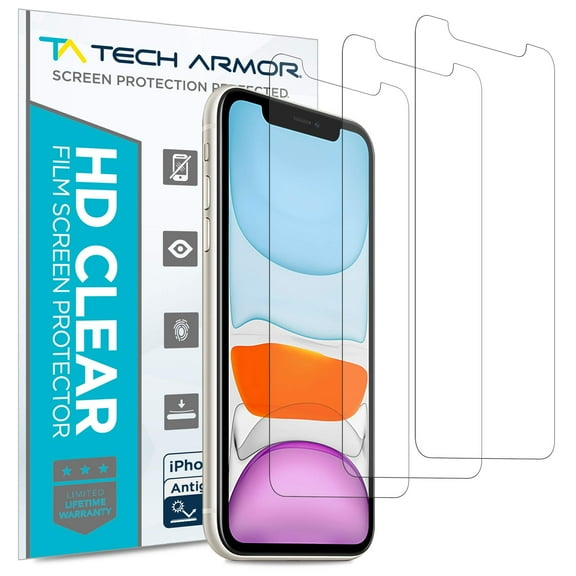 Tech Armor Matte Anti-Glare / Anti-Fingerprint Film Screen Protector Desgiend for Apple iPhone 11 and iPhone Xr 6.1 Inch 3 Pack 2019