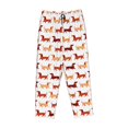 thumbnail image 6 of Fotbe Dachshund Walking Women's Pajama Pants,Sleepwear Pants,Pj Bottoms Drawstring And Pockets-Medium, 6 of 7