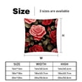 thumbnail image 5 of Rose with Unique Patterns Covers - Set of 2 Throw Pillows for Home Decor - Available in 16x16, 18x18, 20x20 Inches for Various Occasions, 5 of 6