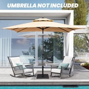 Crestlive Products 40lbs Square Concrete Umbrella Base, Outdoor Market Umbrella Stand, Black