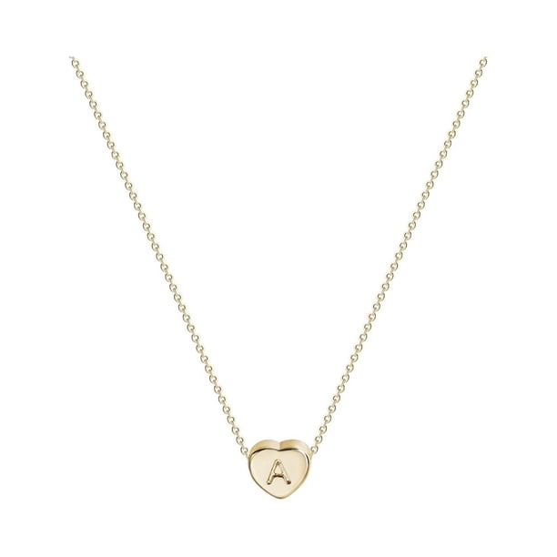 Collar para mujer, joyería para mujer, joyería de moda para mujer, regalo para mujer, 26 letras en inglés, cadena con nombre, colgante, collares, joyería para mujer, collar