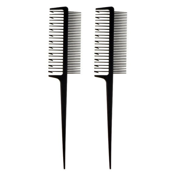 Peine iluminador profesional jinwen 2 piezas de 2 vías para colorear tinte para resaltar el cabello negro 8.7