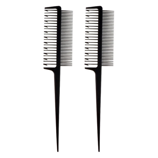 Peine iluminador profesional jinwen 2 piezas de 2 vías para colorear tinte para resaltar el cabello negro 8.7
